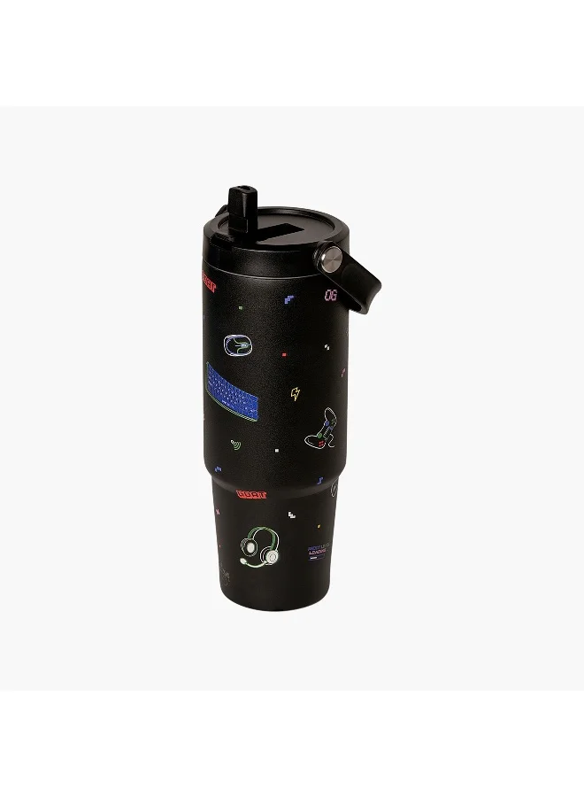 Citron Insulated Tumbler-Gaming-900Ml-Cylinder (Stainless Steel) Black \ 9X30