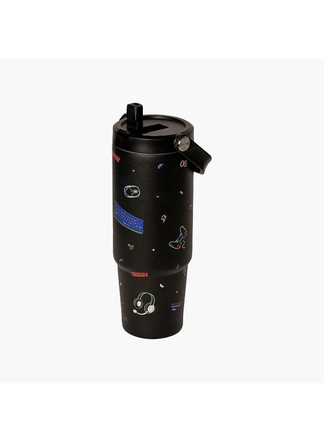 Citron Insulated Tumbler-Gaming-900Ml-Cylinder (Stainless Steel) Black \ 9X30 - Image 2