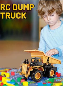 Garlo Remote Control Dump Truck Fully Functional RC Tractor Remote Control Tractor 6 Channel Digger Toys with Lights and Sound Construction Dump Truck for Boys and Girls  - Image 5
