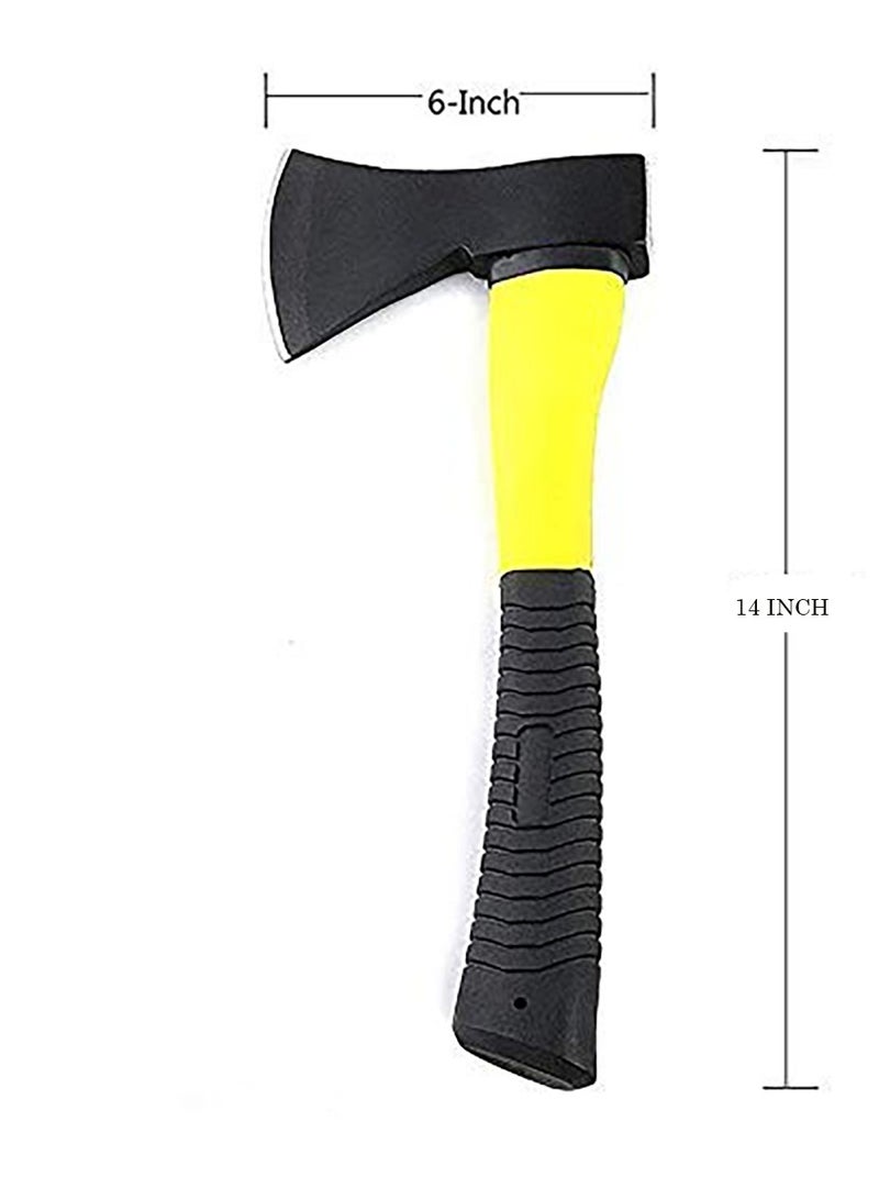 بوس_لايف_ستايل أدوات البستنة فأس الفأس جسم من الألياف الزجاجية مقبض مطاطي فأس قطع الخشب، فأس التخييم، فأس السلامة 1 كجمVersatile Outdoor Use: Designed for camping and various wood-cutting tasks, including cutting, s - Image 4