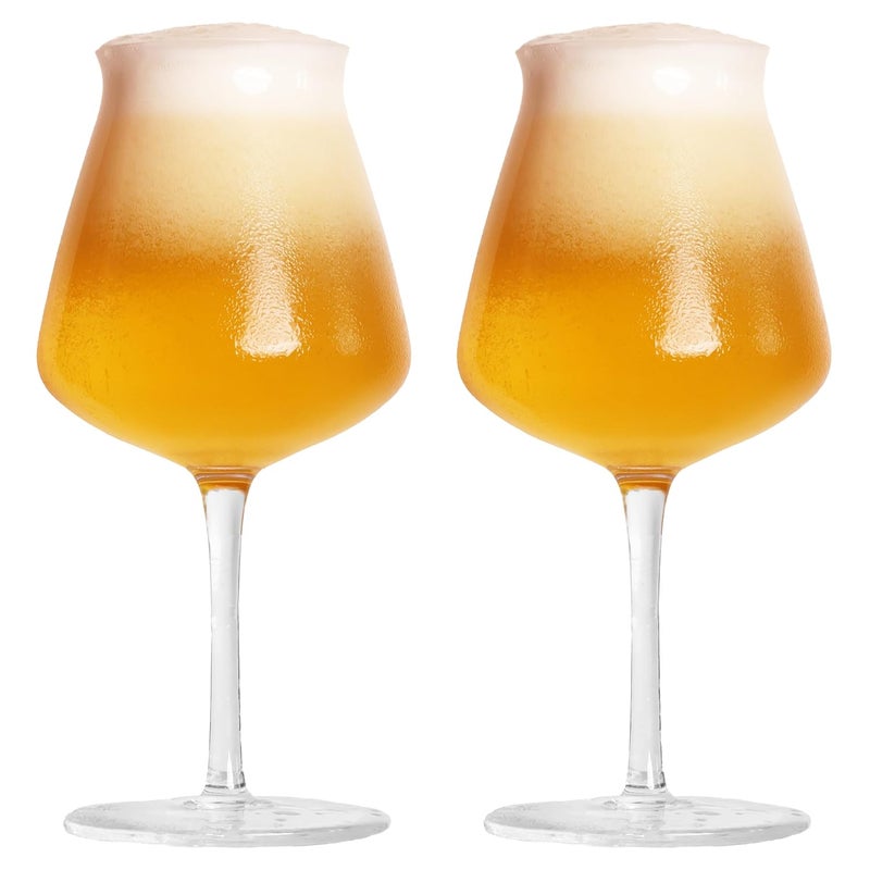 Sipologie Sipologie Teku Stemmed Beer Glass 400Ml Set Of 2 Enhances Aromas For A Refined Tasting Experience Great Beer Mug For Gifting Transparent - Image 1