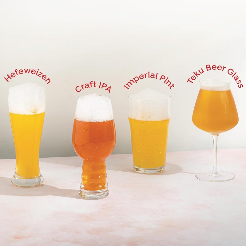 Sipologie Sipologie Teku Stemmed Beer Glass 400Ml Set Of 2 Enhances Aromas For A Refined Tasting Experience Great Beer Mug For Gifting Transparent - Image 4