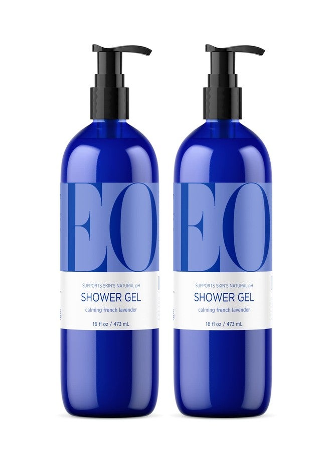 EO Shower Gel Body Wash, 16 Ounce (Pack of 2), Lavender, Organic Plant-Based Skin Conditioning Cleanser with Pure Essentials Oils - Image 1