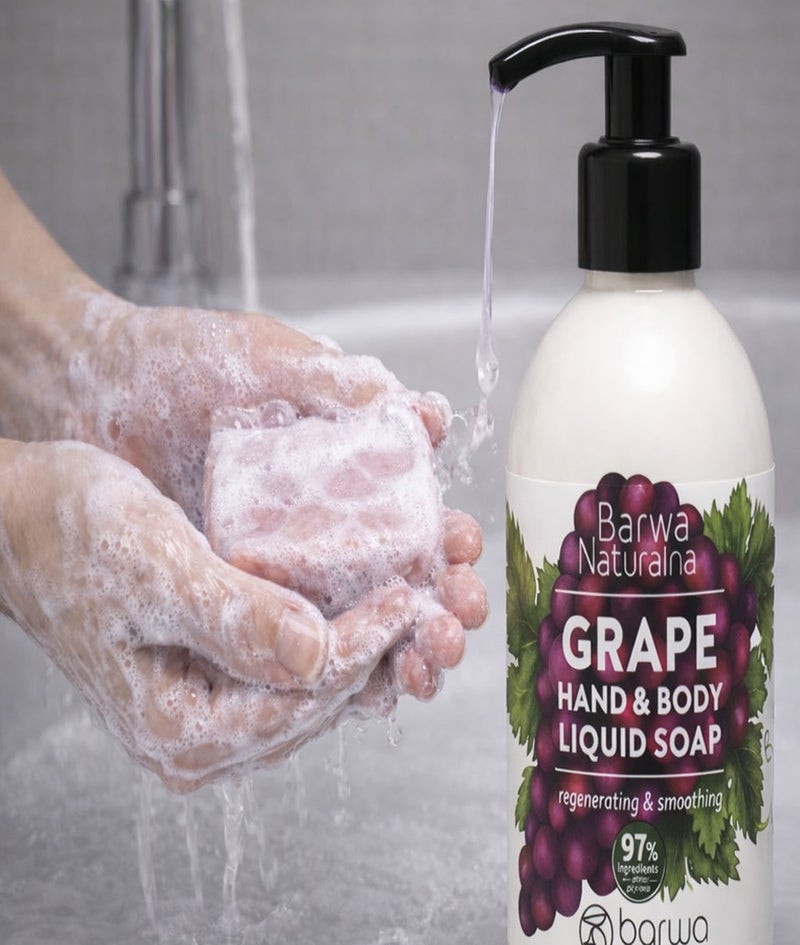 باروا صابون سائل مجدد بخلاصة العنب الطبيعي من باروا، 500 مل - Image 1