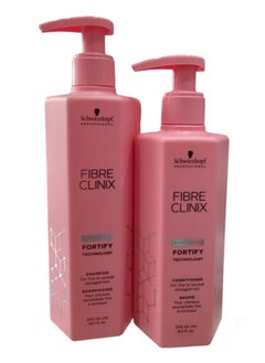 Schwarzkopf Fibre Clinix Fortify Set (Shampoo 300 ml & Conditioner 250 ml) for Fine to Normal Damaged Hair 