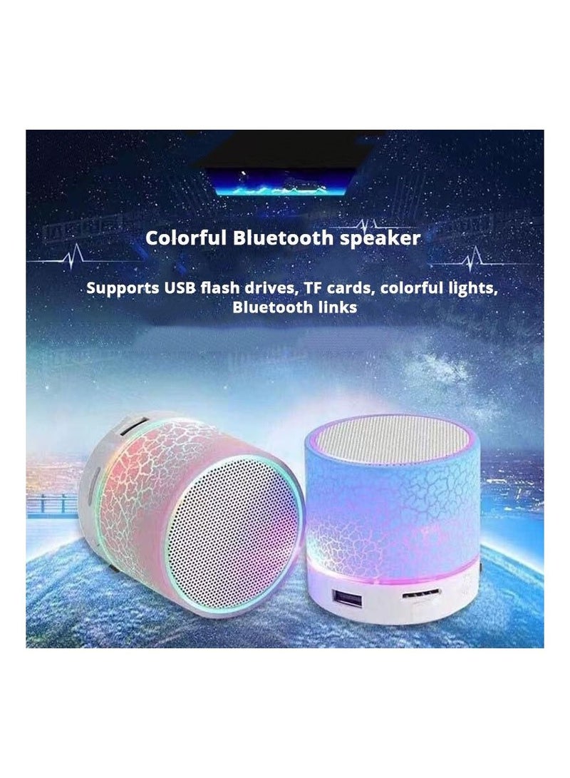 AROAQ Wireless Bluetooth SpeakerA9 Dazzling Crack LED Wireless Bluetooth Waterproof U-Disk TF Card - Image 5