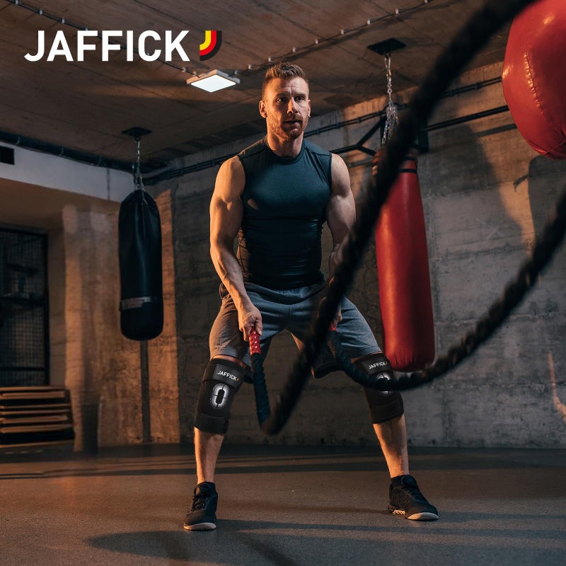 Jaffick Knee Sleeves (1 Pair),Double Layer Compression Knee Braces for Suitable for Squats, Weightlifting, Powerlifting, Gym Exercises, Unique Pressure Belt Designï¼Œ7MM Neoprene Sleeves - Image 3