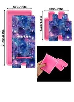 Y&D Cell Phone Stand Resin Mold Silicone Mobile Holder Epoxy Casting Moulds for DIY Craft Bracket Used to Give Gifts Women Children Decorations (Pink)  - Image 2
