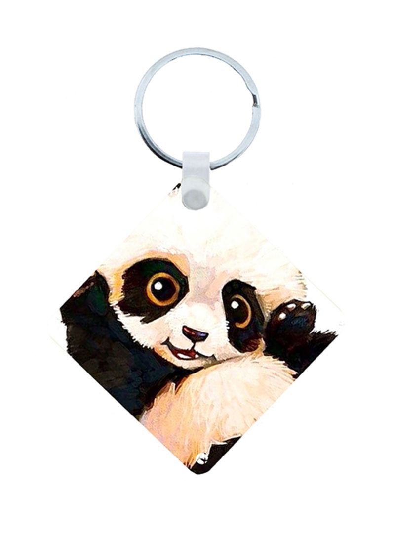 RKN Panda Wooden Keychain
