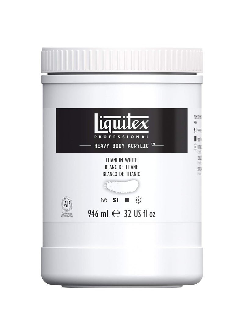 Liquitex - Liquitex Professional Heavy Body Acrylic Paint 946ml (Titanium White) - Image 1