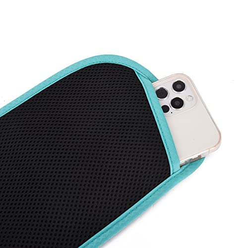 DAITET RFID Blocking Money Belt for Men Women, Slim Fanny Pack for Travel，Running,Conceal Waist Wallet for Passport Holder,Phone,Cash(Black Mint Green) - Image 5