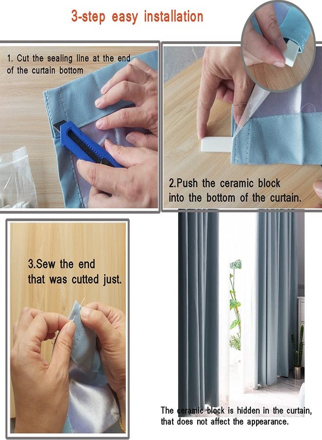 WANLIAN Ceramics Curtain Weights Non-Magnetic Does not Rust Bottom Drapery Weights for Curtains,Flags,Tablecloth 13Oz/20pcs - Image 5