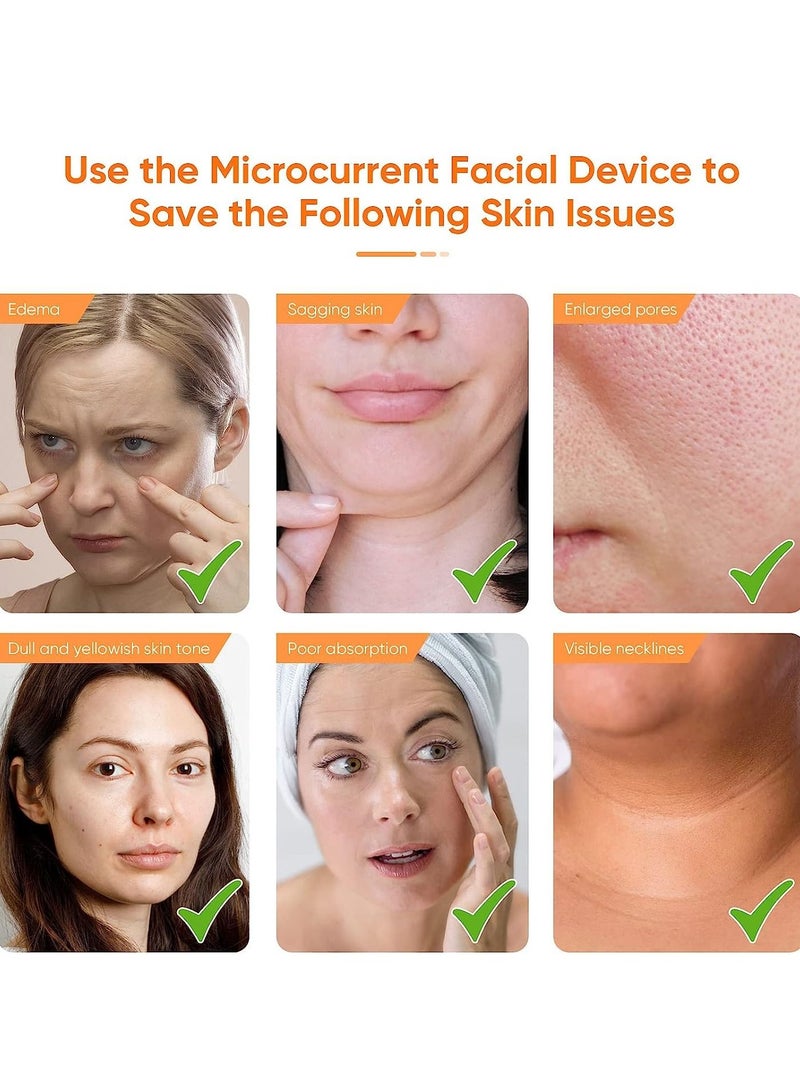 Microcurrent Facial Device Roller Instant Face Lift & Tighten Skin Intelligent Double Chin Reducer Machine Electric Face Massager For Anti Aging And Wrinkle Reducer V-Face Sculpting Tool - Image 5