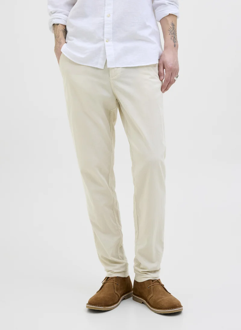 جاك اند جونز JPSTACE SUMMER LINEN BLEND CHINO PANT SN