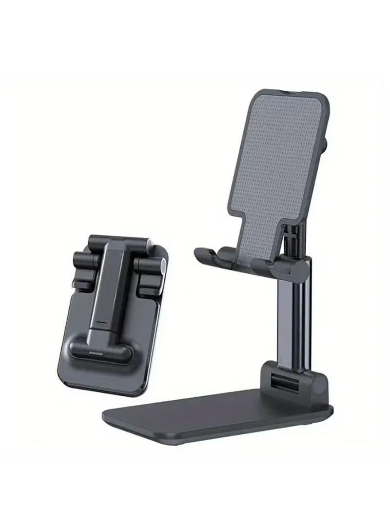 ستاند هاتف محمول، جهاز لوحي للبث المباشر على سطح المكتب، حامل بجانب السرير، إطار دعم عالمي متعدد الوظائف قابل للرفع والطي - Image 2