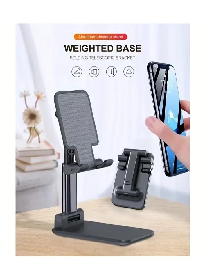 ستاند هاتف محمول، جهاز لوحي للبث المباشر على سطح المكتب، حامل بجانب السرير، إطار دعم عالمي متعدد الوظائف قابل للرفع والطي - Image 3