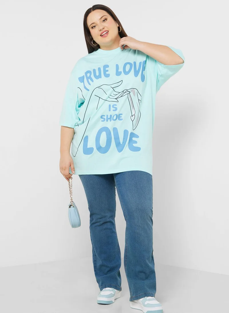 Disney Princess Plus Size Oversize Graphic T-Shirt
