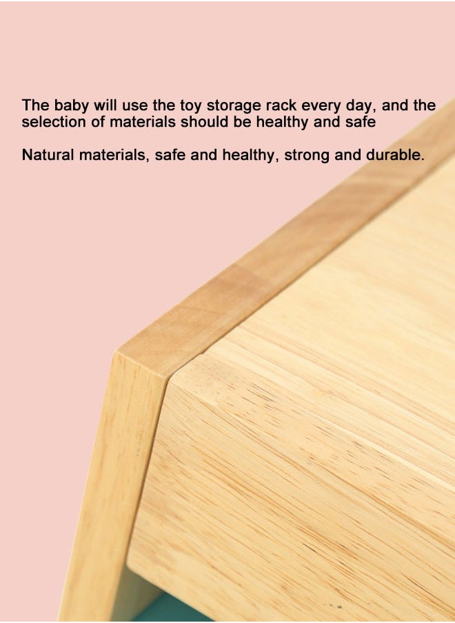 JSAITOYS Montessor Kids Kindergarten Furniture Display Toy Shelves Bookshelf Wood Rack Baby Toy Storage Chest Children Cabinets  - Image 2