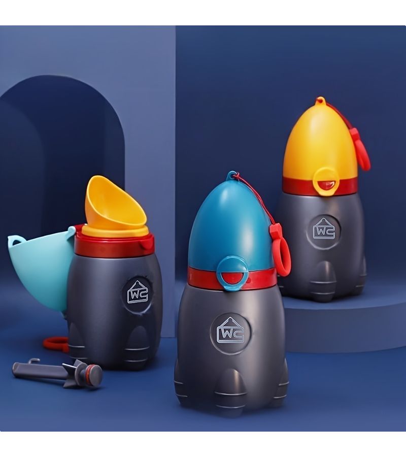 Dark Blue Portable Urinal for Boys Outdoor Activities Camping Travel - Image 1