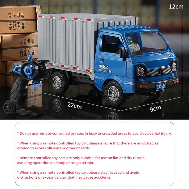 Remote Control Truck 2.4GHz 1/16 Remote Controlled Transport Car Sprayer Vehicle Multi direction Driving Remote Control Car, Brilliant Light, Spray Function Rear Compartment Transport Goods 3 Battery - Image 4