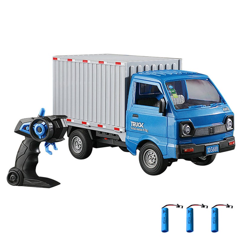 Remote Control Truck 2.4GHz 1/16 Remote Controlled Transport Car Sprayer Vehicle Multi direction Driving Remote Control Car, Brilliant Light, Spray Function Rear Compartment Transport Goods 3 Battery - Image 1