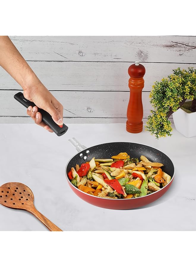 VINOD Popular Non Stick Frypan 24 Cm With Sturdy Riveted And Bakelite Handle (Induction And Gas Stove Friendly), Non Toxic And Pfoa Free   24 Months Warranty - Image 3