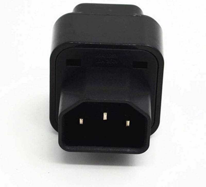 FENTICO UPS IEC C14 Male to Universal Female Socket Power Adapter Converter AC110-250V 10-16A, C14 to Universal Power Socket Converter for UPS (Black, 2 Pieces) - Image 5
