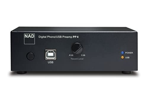 NAD PP 4 Digital PhonoUSB Preamplifier MM MC Turntable and Cassette Deck Support USB Audio Recording to PCMac