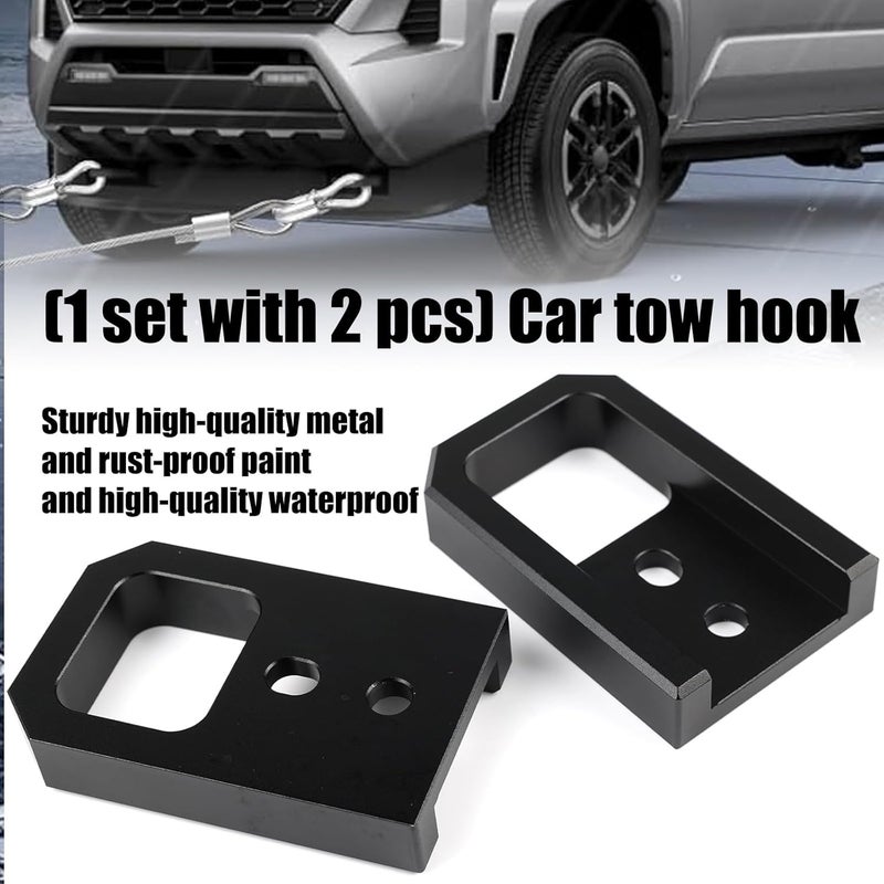 2pcs Industrial Strength Towing Hooks for 2024-2026 Rustproof Coated Steel Secure Connection Quick Install Heavy Duty Tow Hooks - Image 3