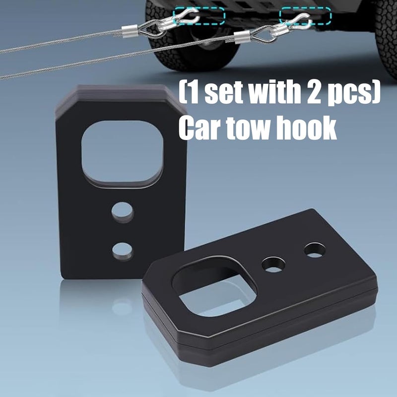 2pcs Industrial Strength Towing Hooks for 2024-2026 Rustproof Coated Steel Secure Connection Quick Install Heavy Duty Tow Hooks - Image 2