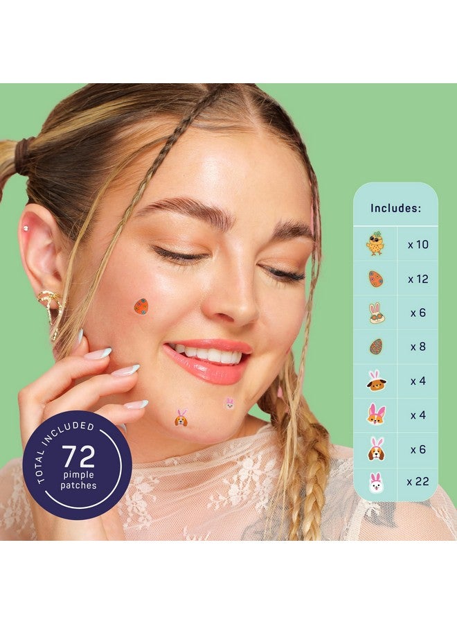 SpaLife Hoppy Easter & Groovy Chick Undereye Mask & Pimple Patch Duos - Hydrogel Hydrocolloid Patches for Dark Circles, Puffy Eyes & Wrinkles - Cute Easter Skincare Gifts - Bundle of 96 Total Patches - Image 4