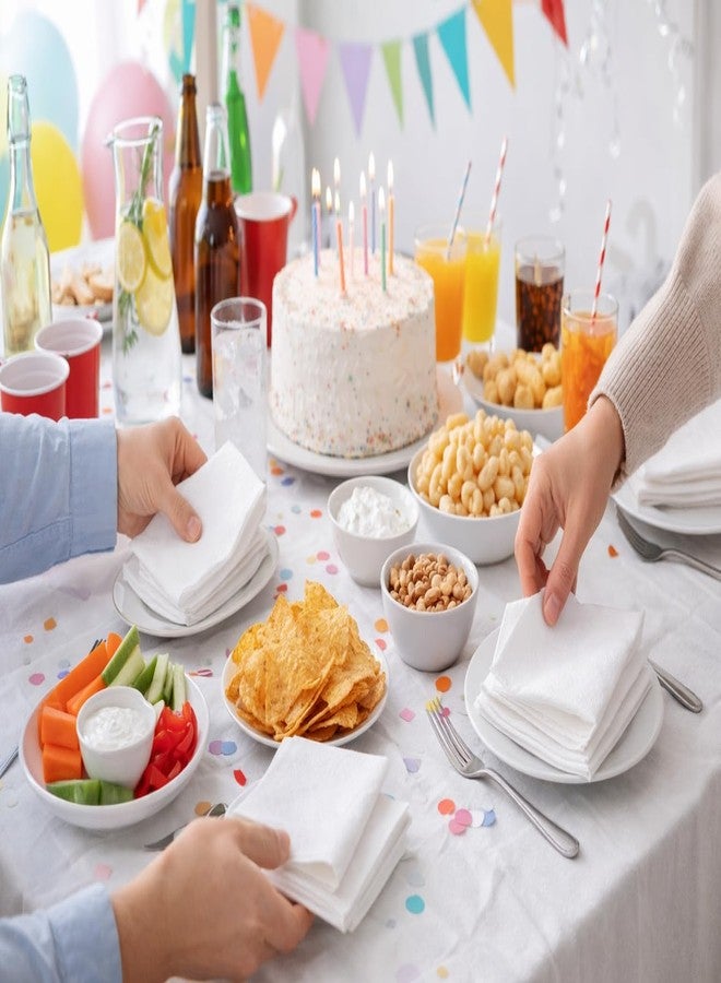 1Above 100 Pack White Paper Napkins, 30x30cm, 1-Ply Soft and Strong Paper Serviettes for Every Occasions, Everyday Tissues, Ideal for Parties, Wedding & General Catering use - Image 2