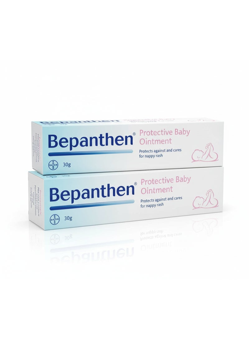 بيبانثين 2 x مرهم حماية الأطفال 30 جرام، مرهم بيبانثين للعناية بالحفاضات، مرهم بيبانثين اللطيف للحفاضات، مرهم طفح الحفاضات للأطفال - Image 1