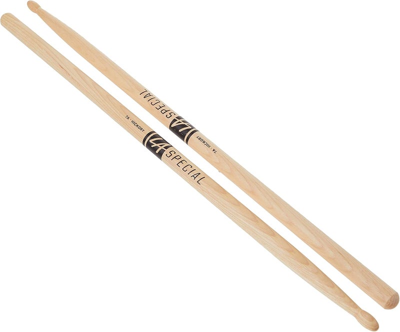 ProMark LA SPECIALS 7A Hickory Drumsticks, Oval Wood Tip, Three Pairs - Image 4