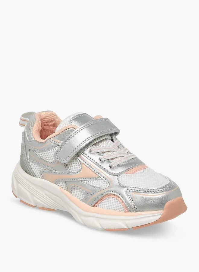 Little Missy Girls Panelled Hook and Loop Sneakers