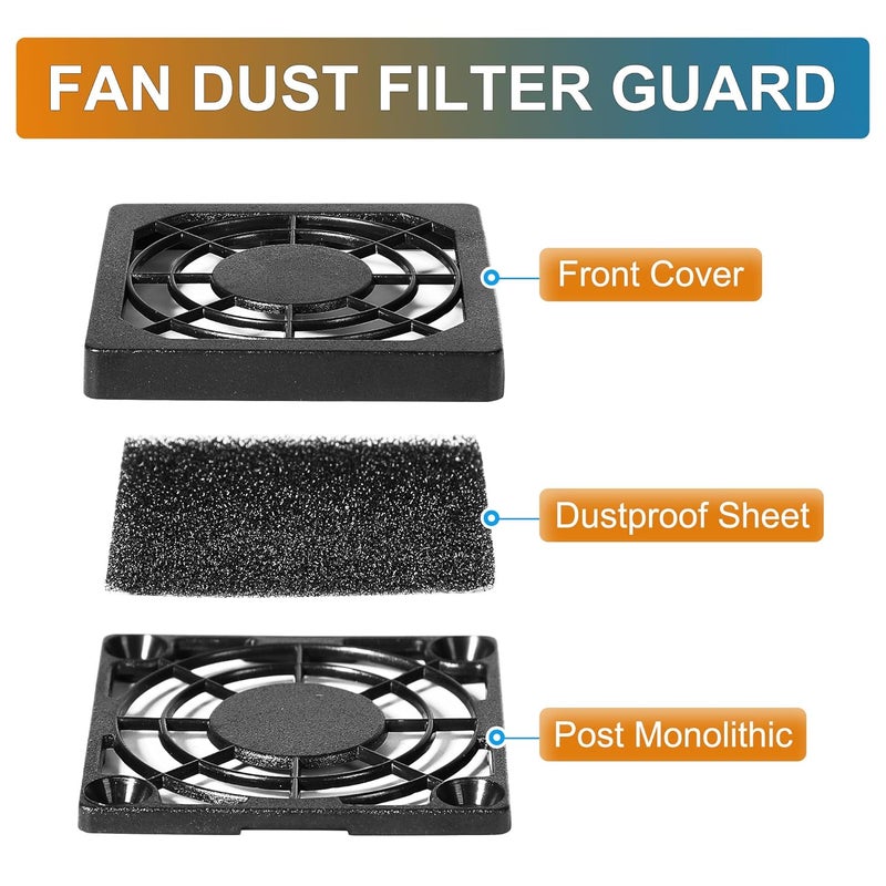 sourcingmap uxcell Computer PC Fan Dust Filter 50mm Case Fan Dust Filter Guard Grill Protector Cover (Pack of 2) - Image 2