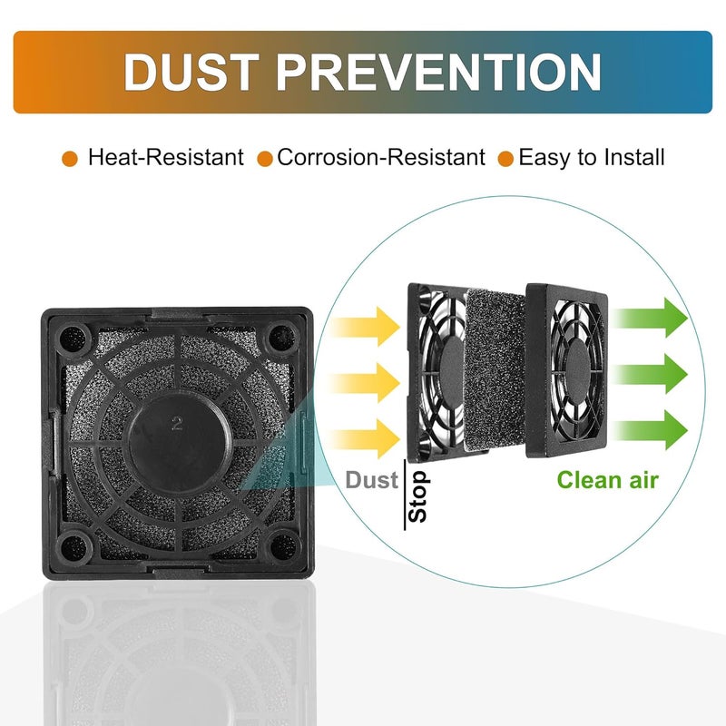 sourcingmap uxcell Computer PC Fan Dust Filter 50mm Case Fan Dust Filter Guard Grill Protector Cover (Pack of 2) - Image 3