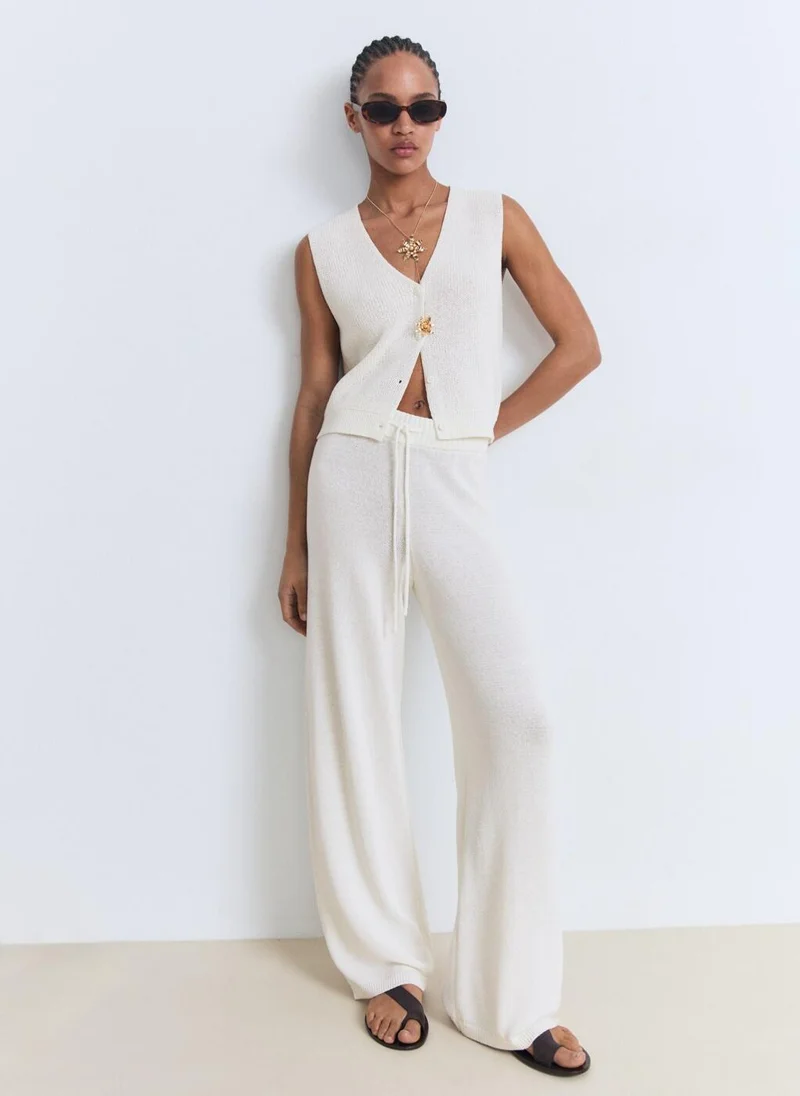 MANGO Openwork knitted waistcoat