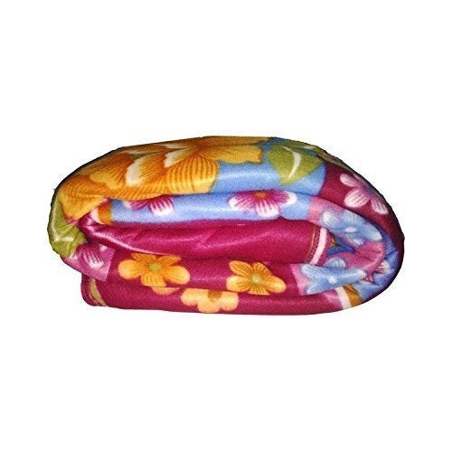 Goyal's ® Floral Printed Multi Colour Fleece Single Bed Blankets (Set of 3) - Image 2