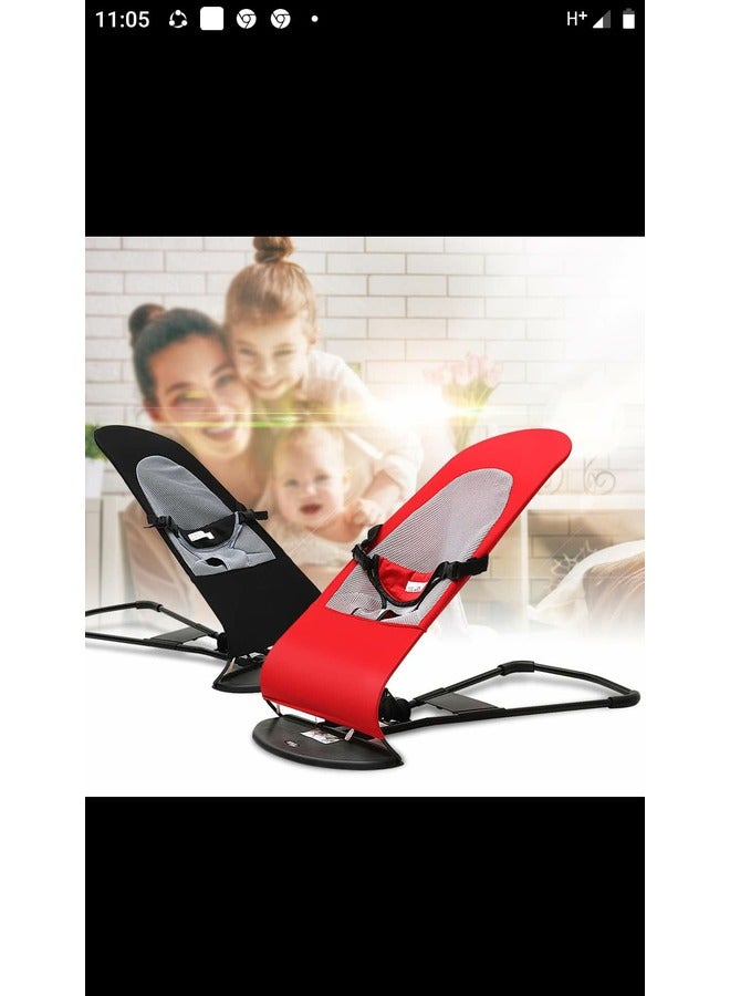 Kimaya Red Baby Newborn Infant Bouncing Chair Rocking Seat Safety Bouncer Balance Soft - Image 5