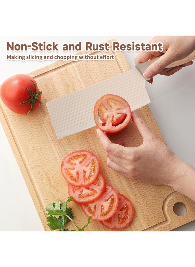 جوناريس طقم سكاكين مطبخ، ، لون كاكي، مع حامل سكاكين - شفرات حادة من الفولاذ المقاوم للصدأ غير لاصقة، مقاومة للصدأ، تصميم مريح للاستخدام المنزلي، المطاعم، والأنشطة الخارجية - Image 2