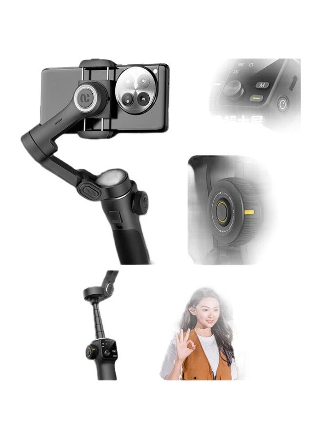 Okawa Aochuan [National Subsidy] V8 Smartphone Gimbal Stabilizer, Three-Axis Anti-Shake, Ai Tracking, Handheld Video Shooting, Vlog, Smart Phone Photography, Selfie Stick, Follow-Up Shooting, Travel, Black - Image 2