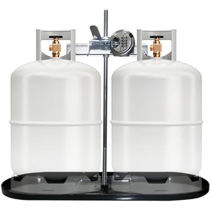 Dual Propane Rack rayihni 106 RV Dual Propane Tank Mounting Rack with Locking Device 30lb ...