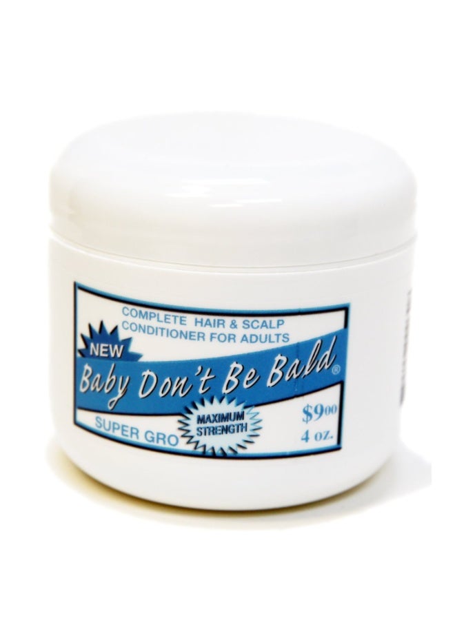 Baby Don't Bald Baby Don't Be Bald Hair and Scalp Conditioner for Adults Light Blue 4oz Maximum Strength - Image 1