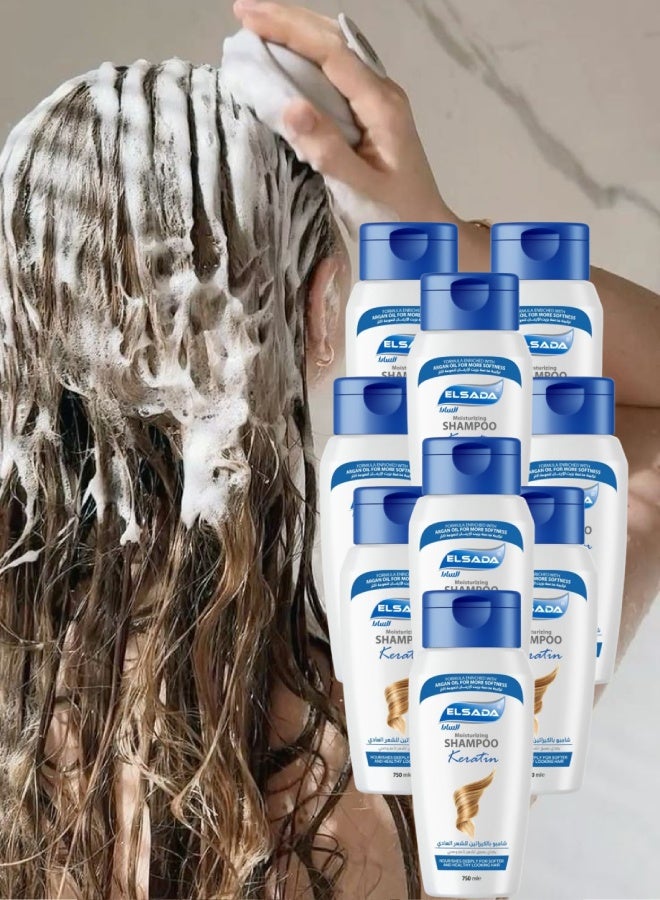 Elsada 9 Pieces Shampoo Keartin For Normal Hair 750ML - Image 1