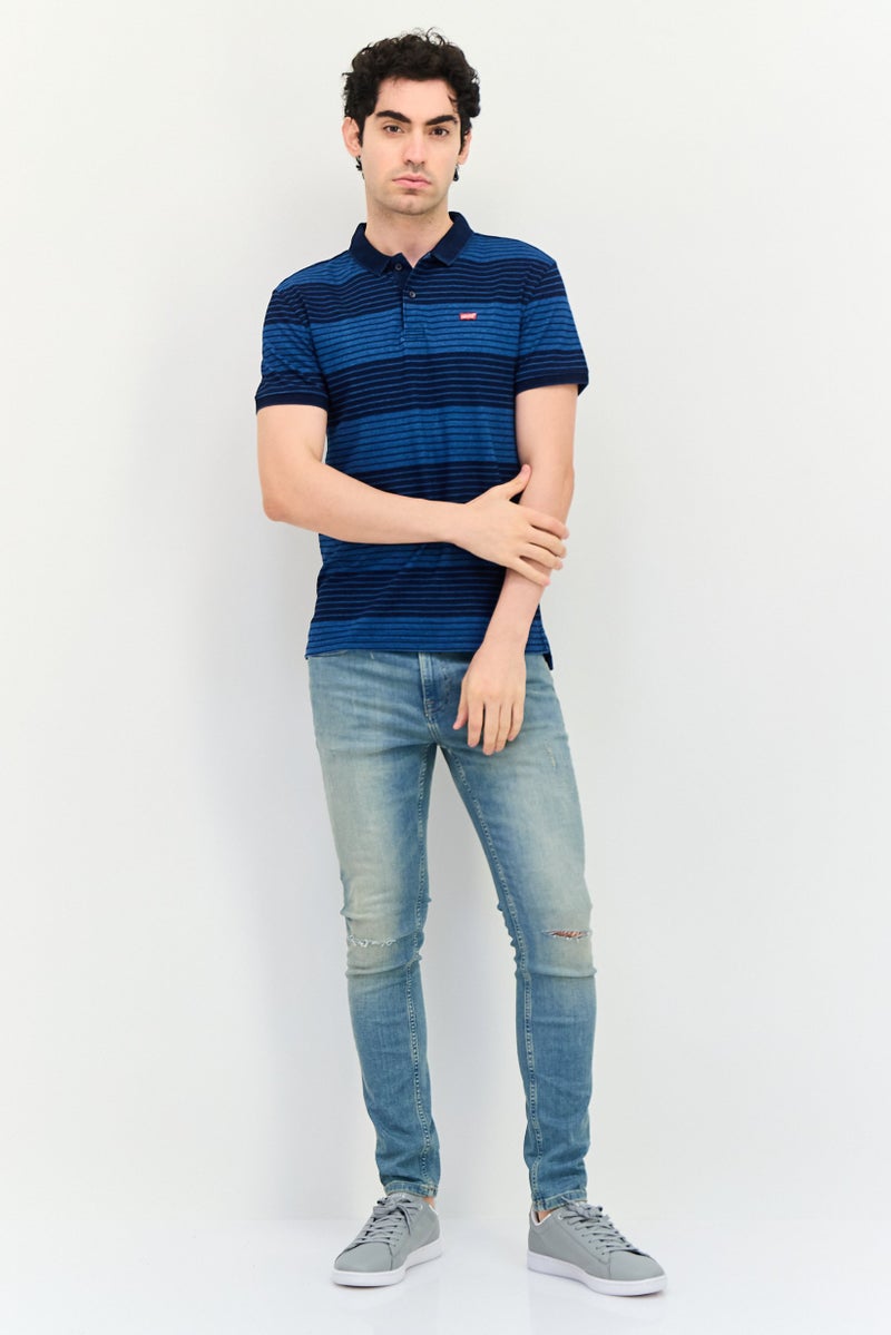 Levi's قميص بولو قصير الأكمام للرجال بتصميم عادي ومخطط، متعدد الألوان - Image 2