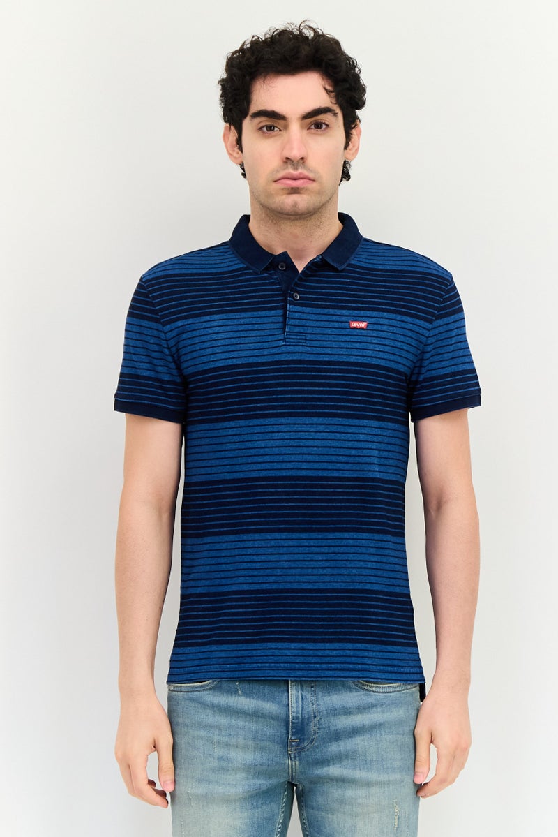Levi's قميص بولو قصير الأكمام للرجال بتصميم عادي ومخطط، متعدد الألوان - Image 1