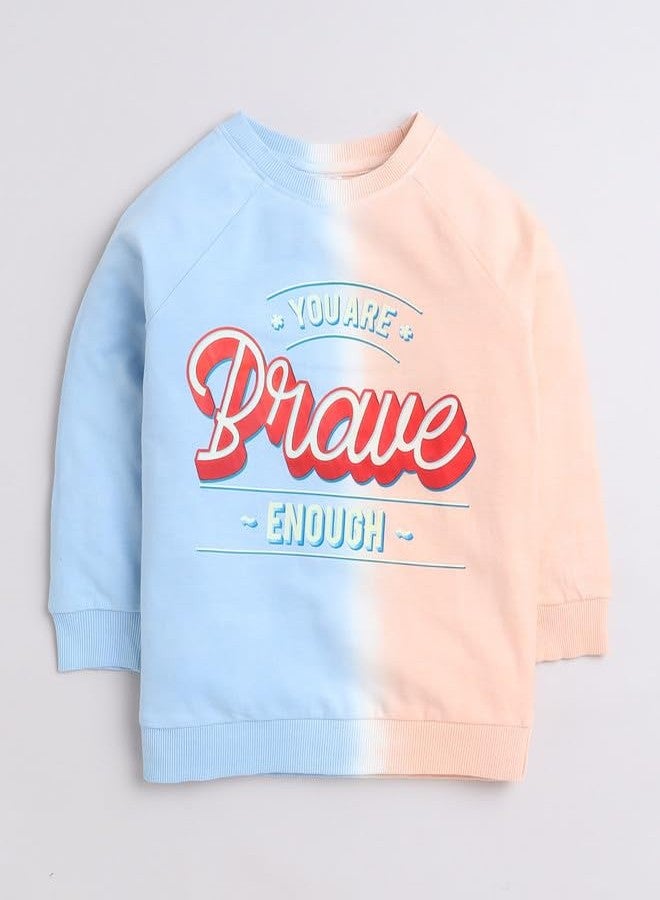 BUMZEE سويت شيرت قطني بأكمام طويلة للأولاد من BUMZEE باللونين الأزرق والخوخي، مناسب للأعمار من 12 إلى 18 شهرًا (Peb9670D-blu.PCH) - Image 4