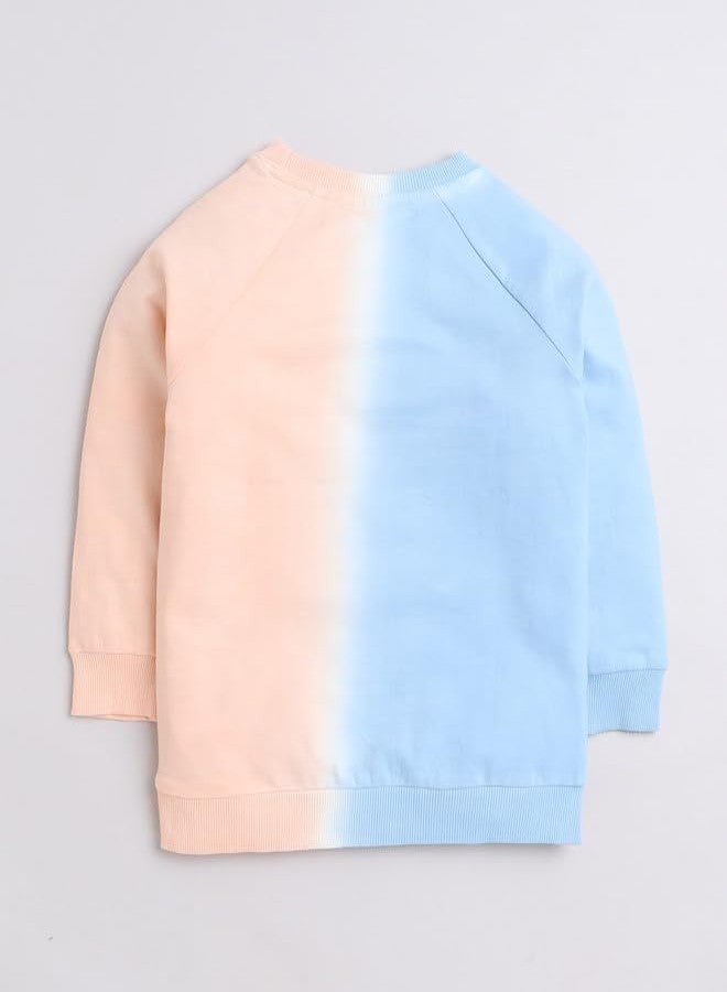 BUMZEE سويت شيرت قطني بأكمام طويلة للأولاد من BUMZEE باللونين الأزرق والخوخي، مناسب للأعمار من 12 إلى 18 شهرًا (Peb9670D-blu.PCH) - Image 2