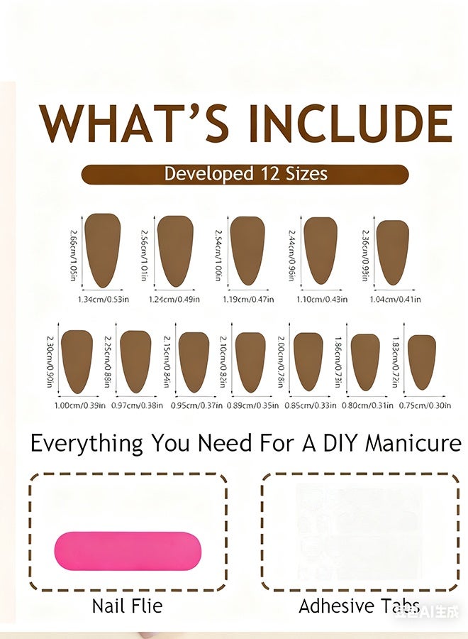 Happy D French Tip Press On Nails - Package Soft Gel French false Nails Short, Salon-quality Press On Nails, Seamless Glue-on Nails for Woman Nail Art Manicure - Image 5